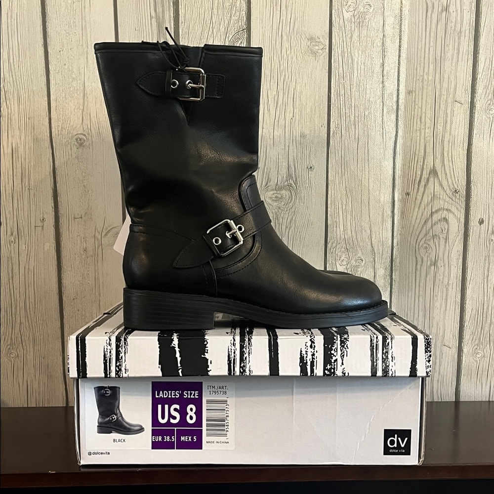Dolce Vita Black women’s moto boots size 8 #ChicAndComfy
